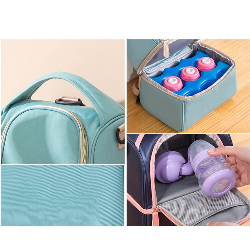 Double Layer Cooler Bag Mother Milk Preservation Picnic Camping Food Carrier Bag