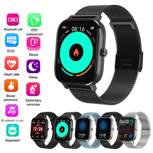 FK88S Smart Watch Women Men 1.78 Inch HD Encoder Knob Bluetooth Call ECG Health Monitor Bracelet