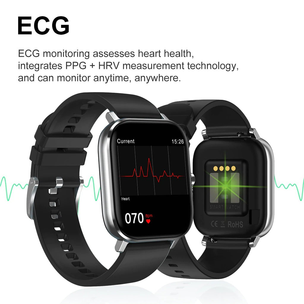 FK88S Smart Watch Women Men 1.78 Inch HD Encoder Knob Bluetooth Call ECG Health Monitor Bracelet