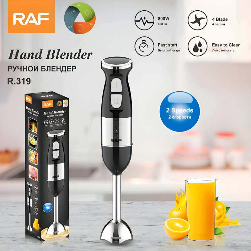 R.319 RAF 4-Blade Fast Start 2-Speed Level 800W Electric Hand Blender